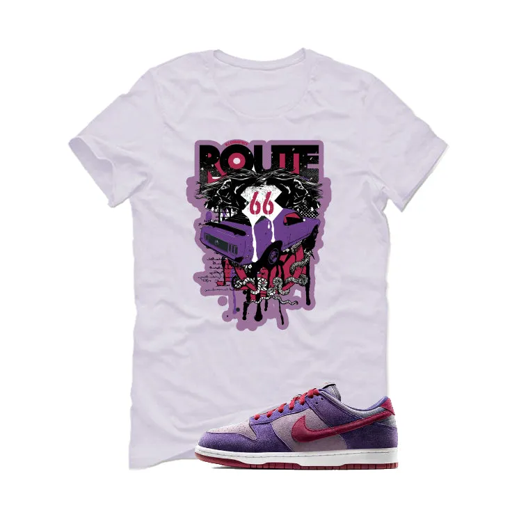 Nike Dunk Low “Plum” | illcurrency White T-Shirt (Route 66 Vintage car)