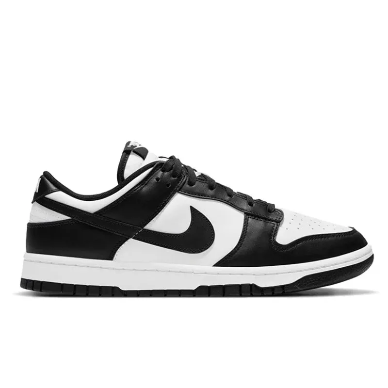 Nike Dunk Retro Black White Skateboarding Shoes - Classics for Men & Women, Genuine Leather, Non-Slip, Comfortable SB Running Sneakers