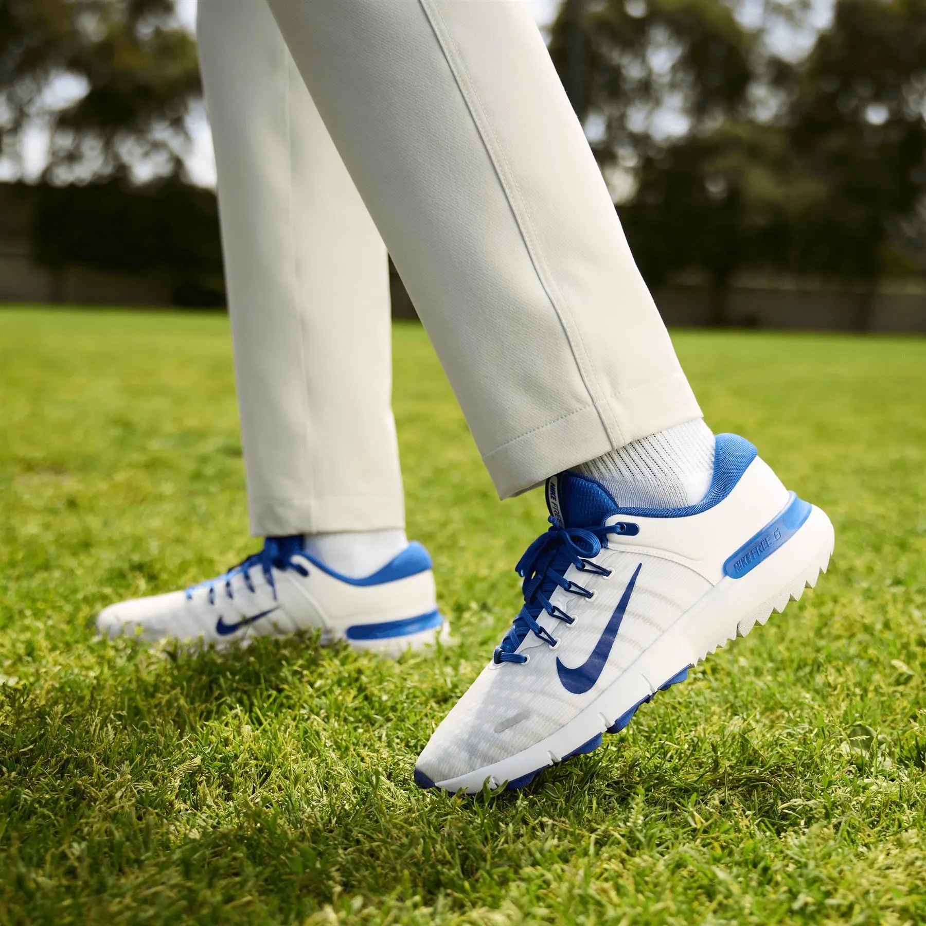 Nike Free Golf Shoes White/Navy - 2025