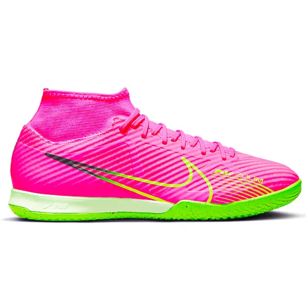 Nike Zoom Superfly 9 Academy Indoor Soccer Shoes (Pink Blast/Volt-Gridiron)