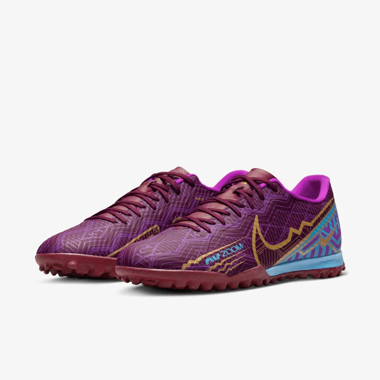 Nike Zoom Vapor 15 Academy KM Turf - Dark Beetroot-Gold