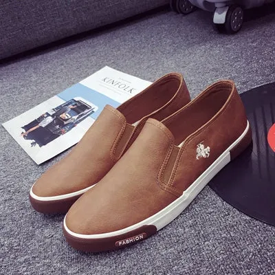 NPEZKGC New arrival Low price Mens Breathable High Quality Casual Shoes PU Leather Casual Shoes Slip On men Fashion Flats Loafer