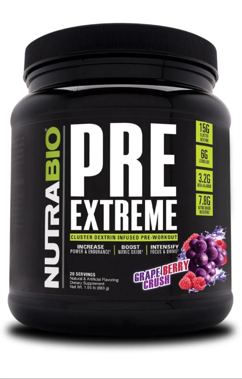 NutraBio- Pre Extreme 20 Servings