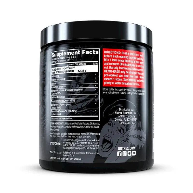 Nutrex Hemo-rage Unleashed Powder