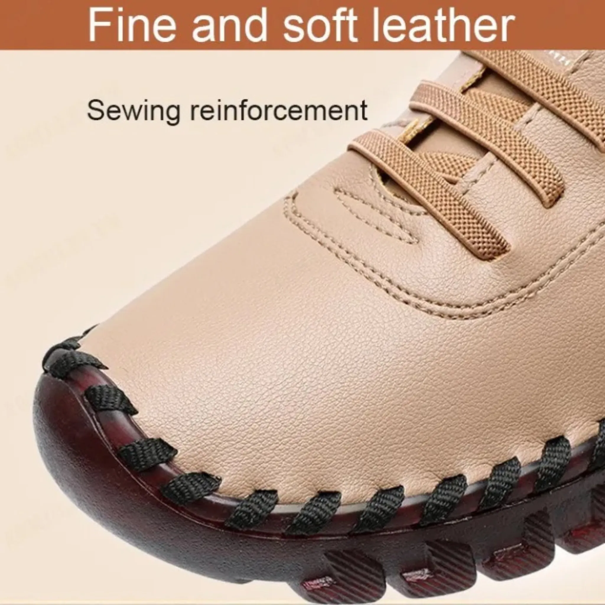 OCW Women Orthopedic Shoes Breathable Lace Up Arch-support Leather Trending