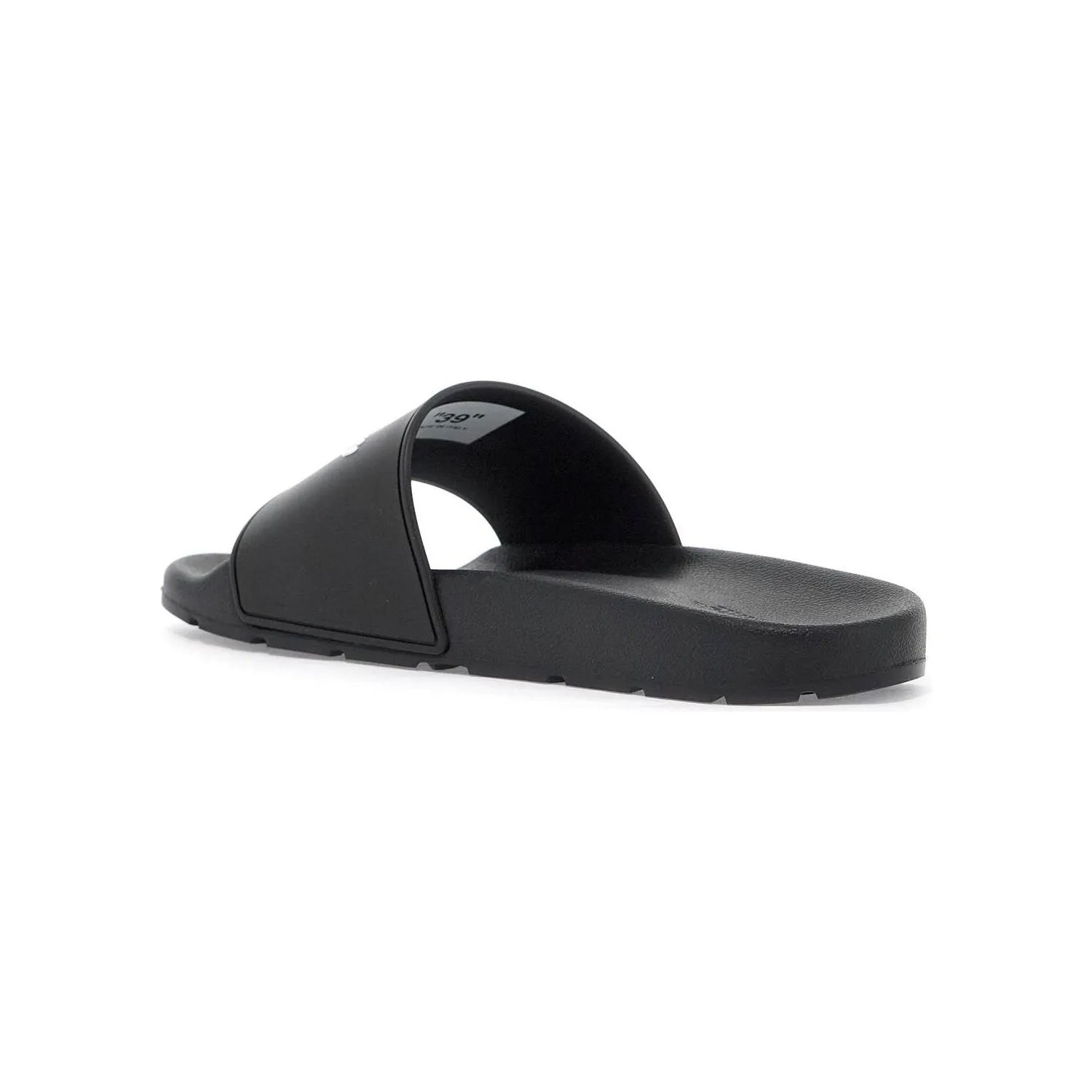 Off-White rubber slides for left and right