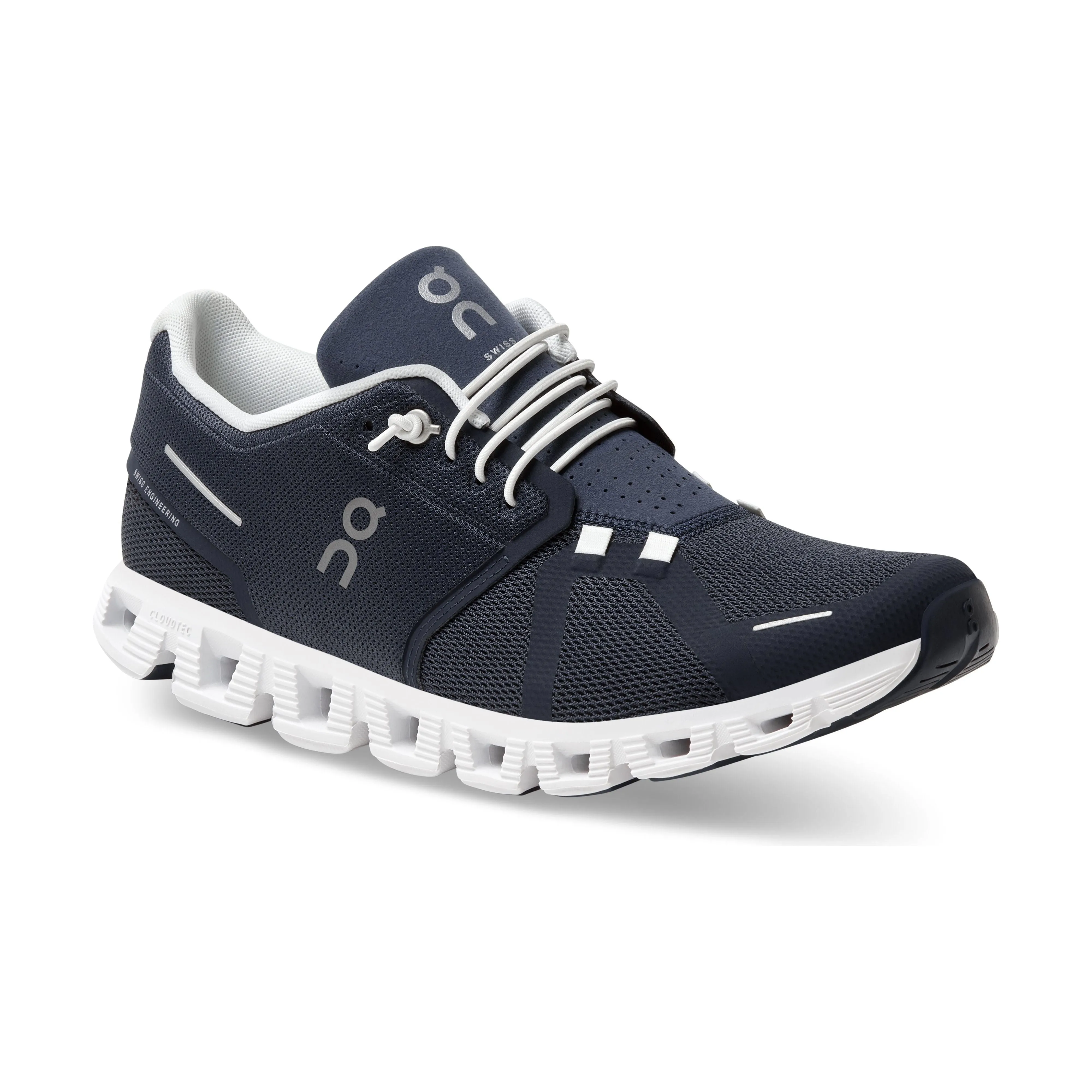 On Running Men's Cloud 5 Running Shoe in Midnight White