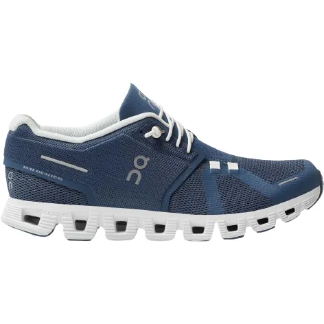 On Running Women's Cloud 5 Shoes - Denim / White