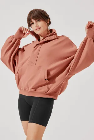 Ooey Gooey Half Zip Sweater - Canyon Clay