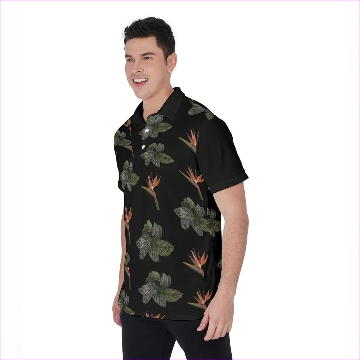 Paradise Men's Black Polo Shirt