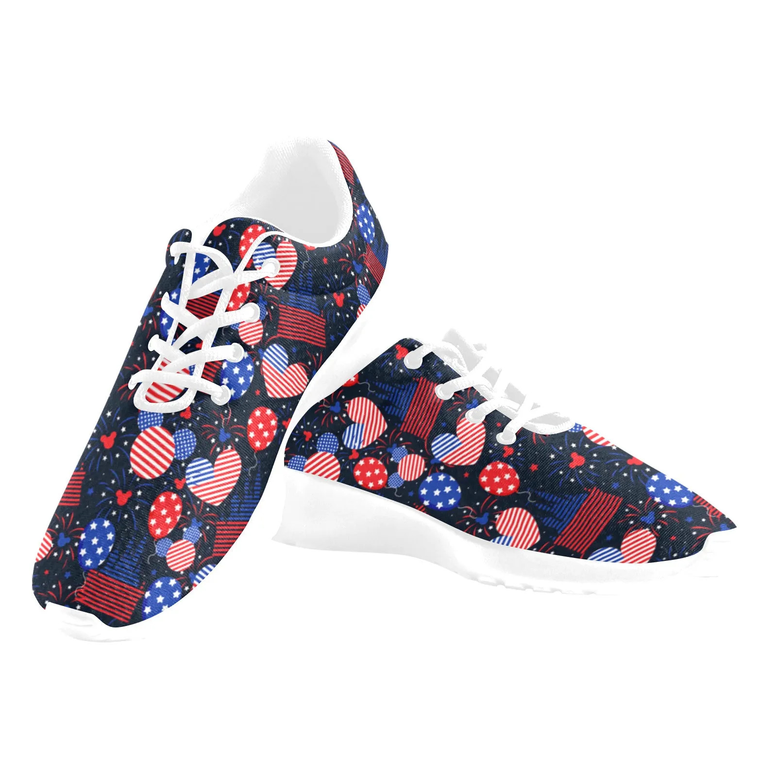 Patriotic Castles Women's Athletic Shoes