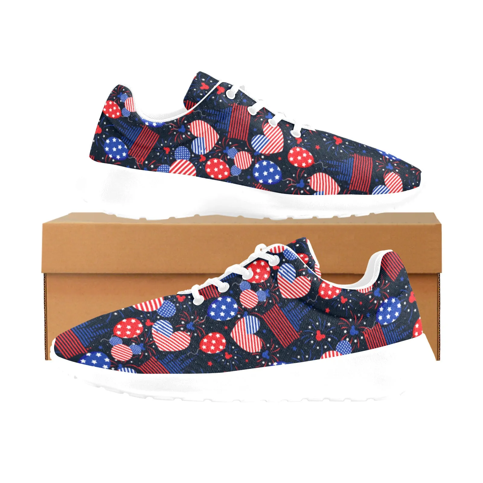 Patriotic Castles Women's Athletic Shoes