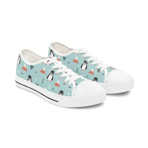 Penguin and Mountain Women's Low Top Sneakers