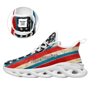 Personalized Patriotic Sneakers, Custom USA Flag Shoes, Pride Shoes For Men and Women