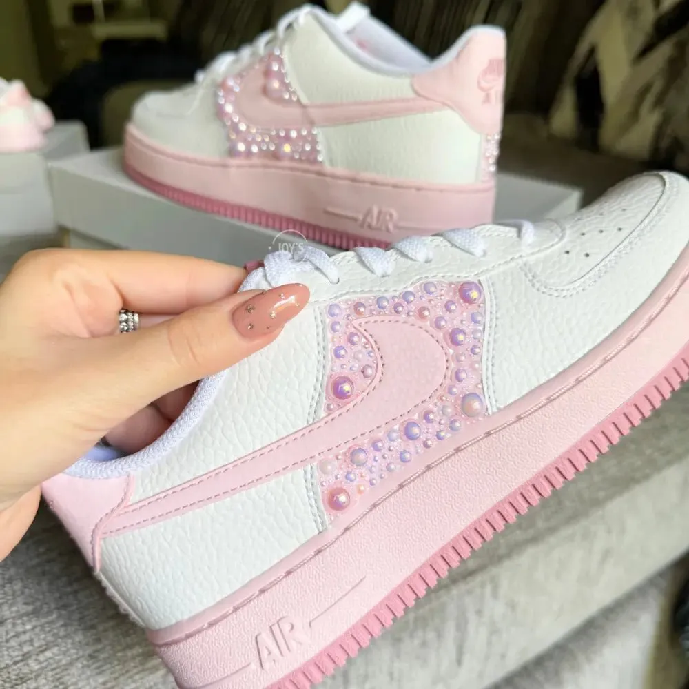 Pink Pearls Custom Air Force 1