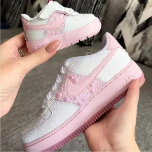 Pink Pearls Custom Air Force 1