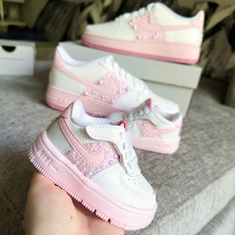 Pink Pearls Custom Air Force 1