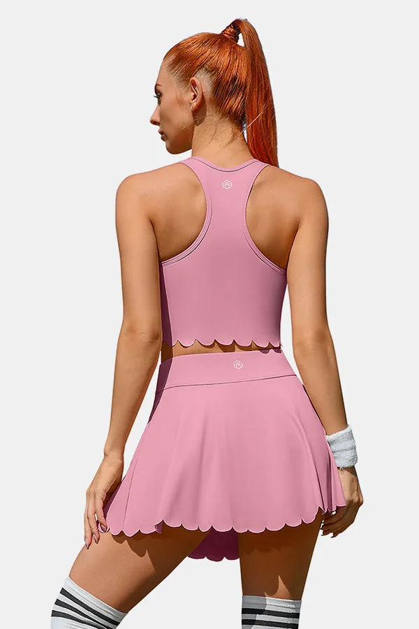 Pink Tennis Dresses for Women Athletic Workout Dress