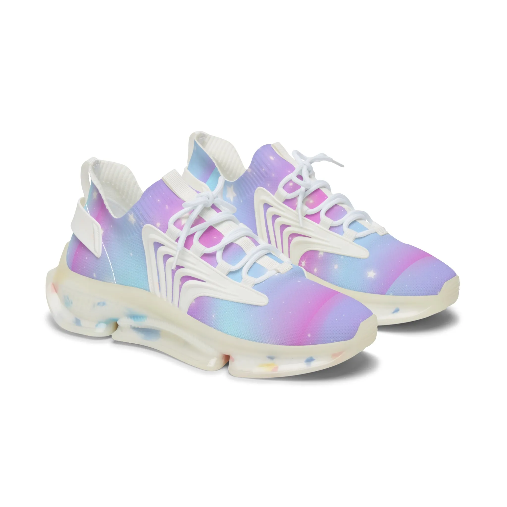 Pink Unicorn Sky Women's Mesh Sneakers