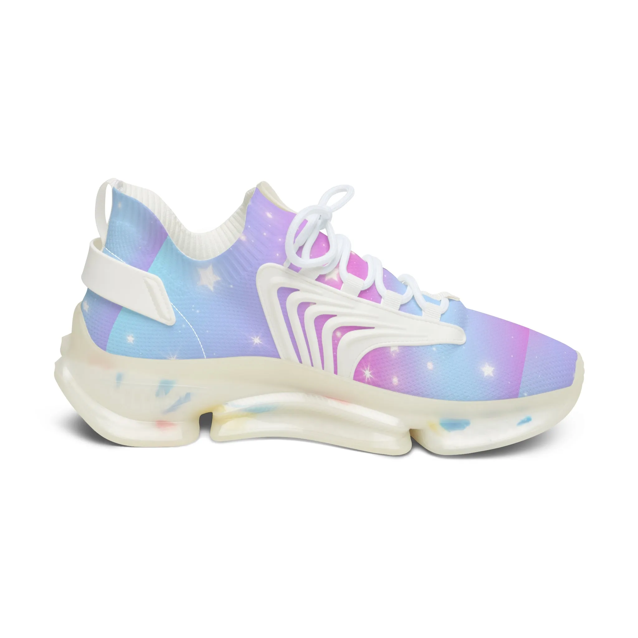 Pink Unicorn Sky Women's Mesh Sneakers