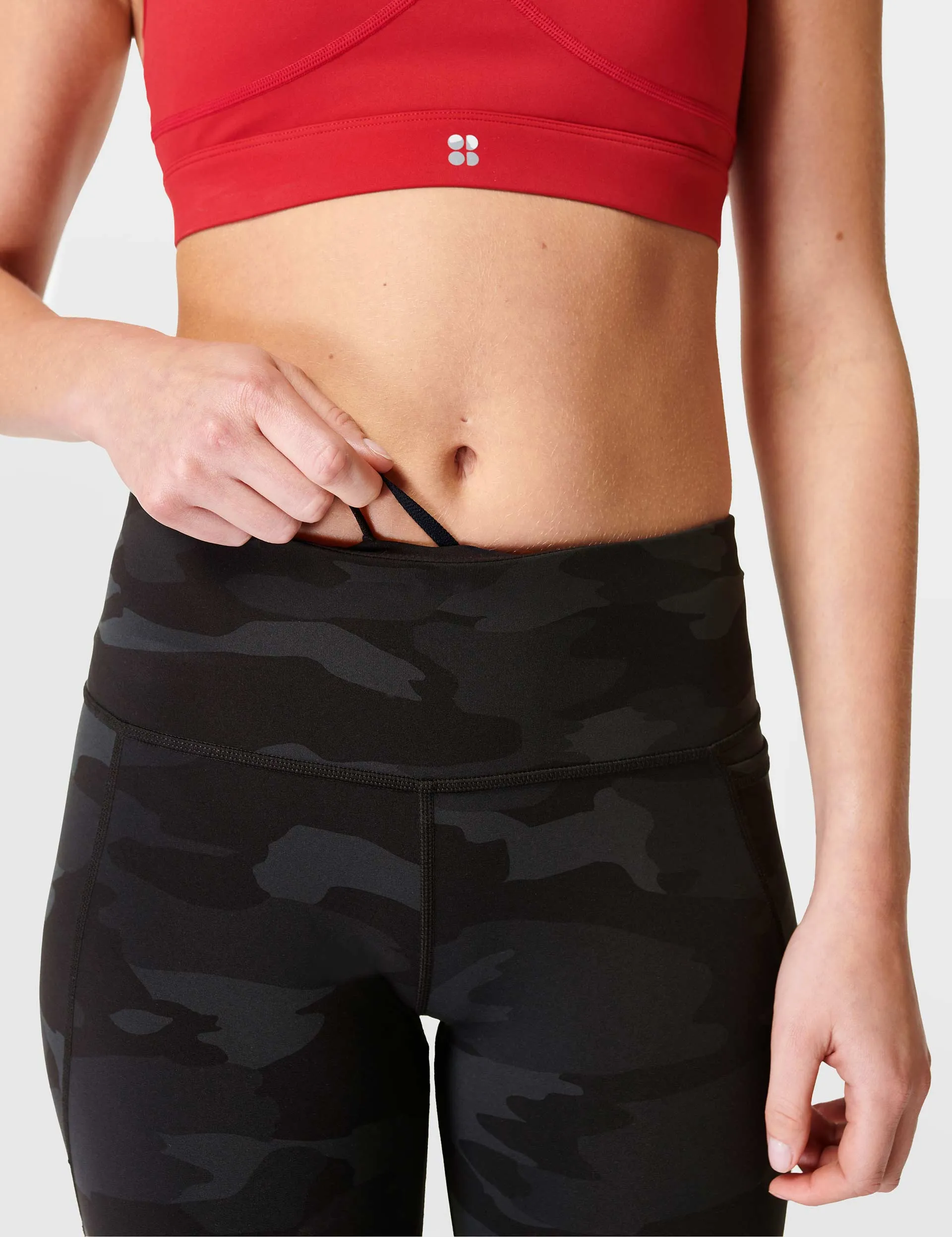 Power Gym Leggings - Ultra Black Camo Print