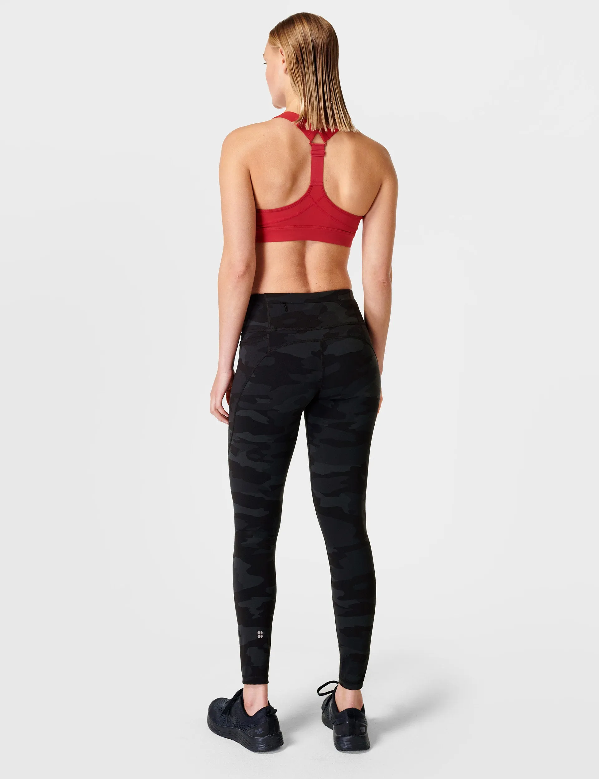 Power Gym Leggings - Ultra Black Camo Print