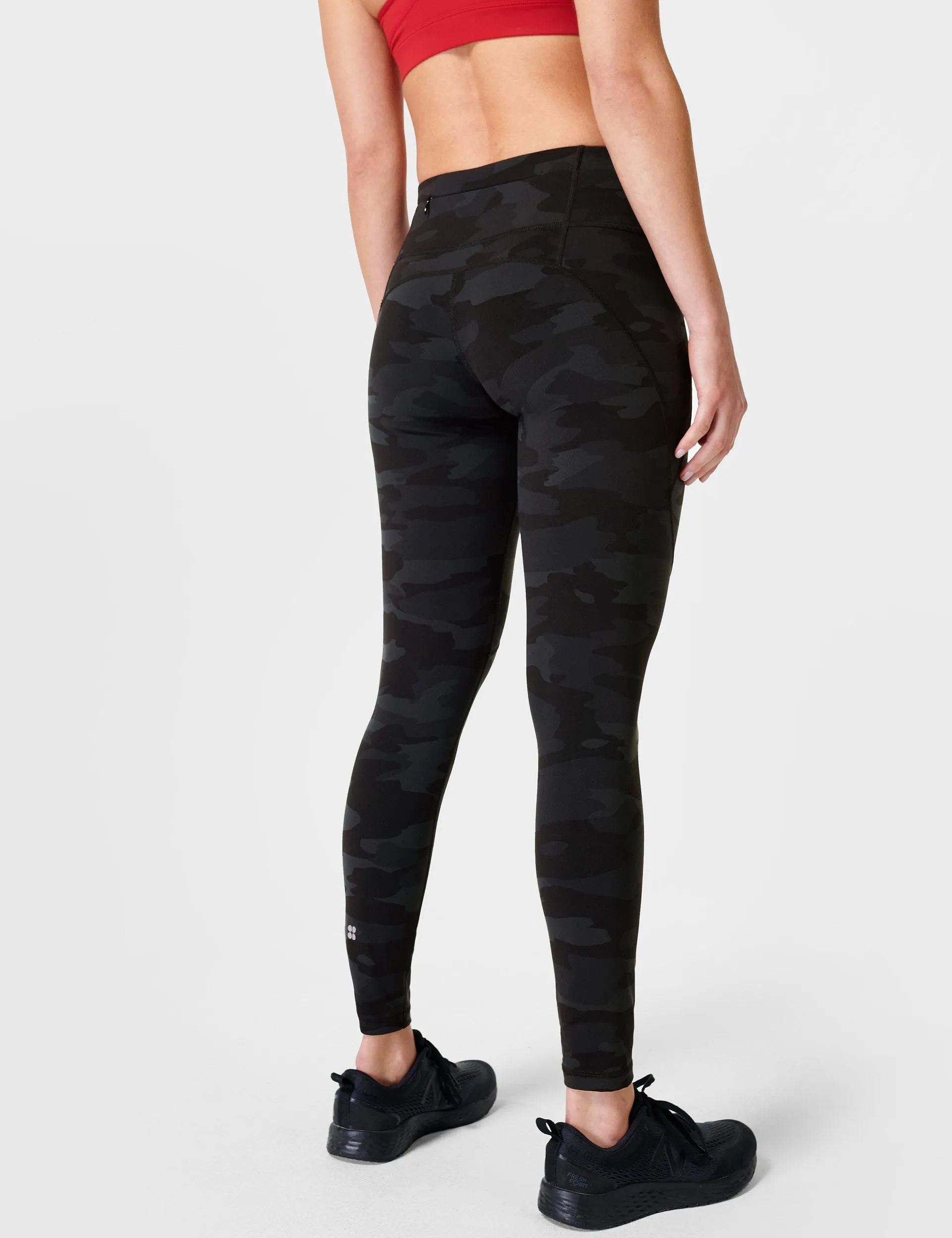 Power Gym Leggings - Ultra Black Camo Print