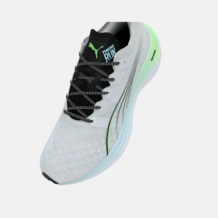 Puma ForeverRun NITRO™ Men's Running Shoes -Vapor Gray/Fizzy Apple/Nitro Blue