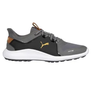 Puma IGNITE FASTEN8 Wide Golf Shoes - Quiet Shade/Gold/Black