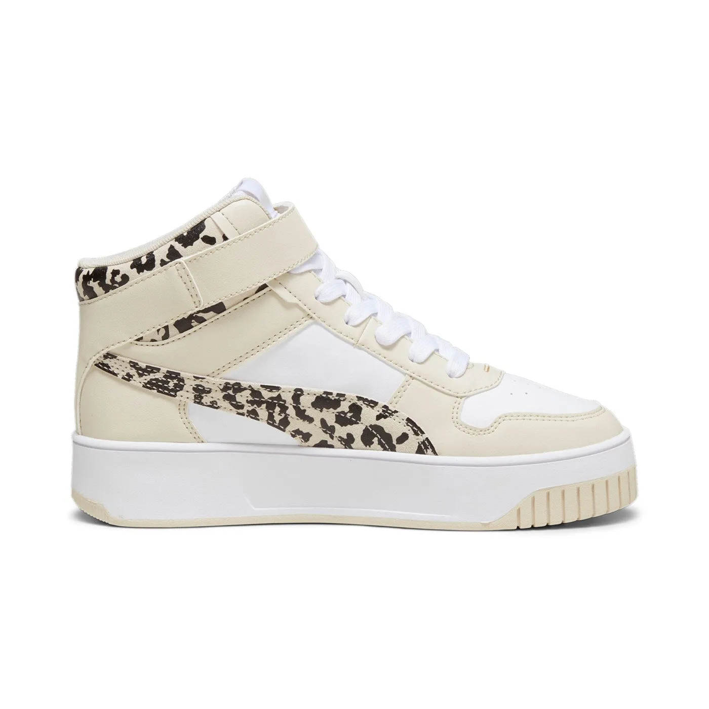 Puma scarpa sneakers da donna Carina Street Mid Animal 394675-01 bianco-beige