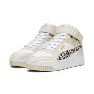 Puma scarpa sneakers da donna Carina Street Mid Animal 394675-01 bianco-beige