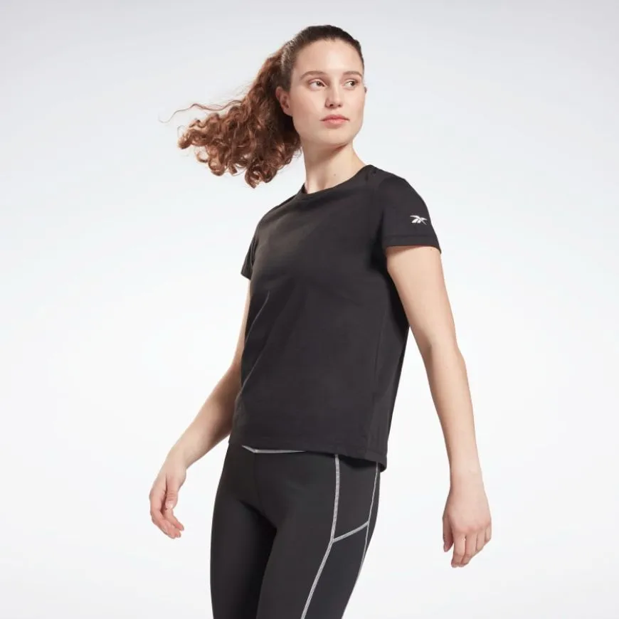 Reebok Cotton Women Training T-Shirt Black