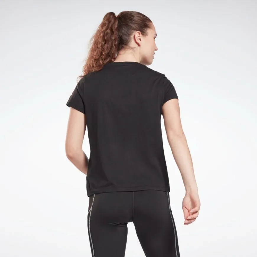 Reebok Cotton Women Training T-Shirt Black