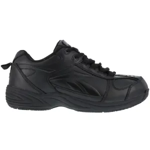 Reebok Mens Black Leather Sport Athletic Oxford Jorie Soft Toe