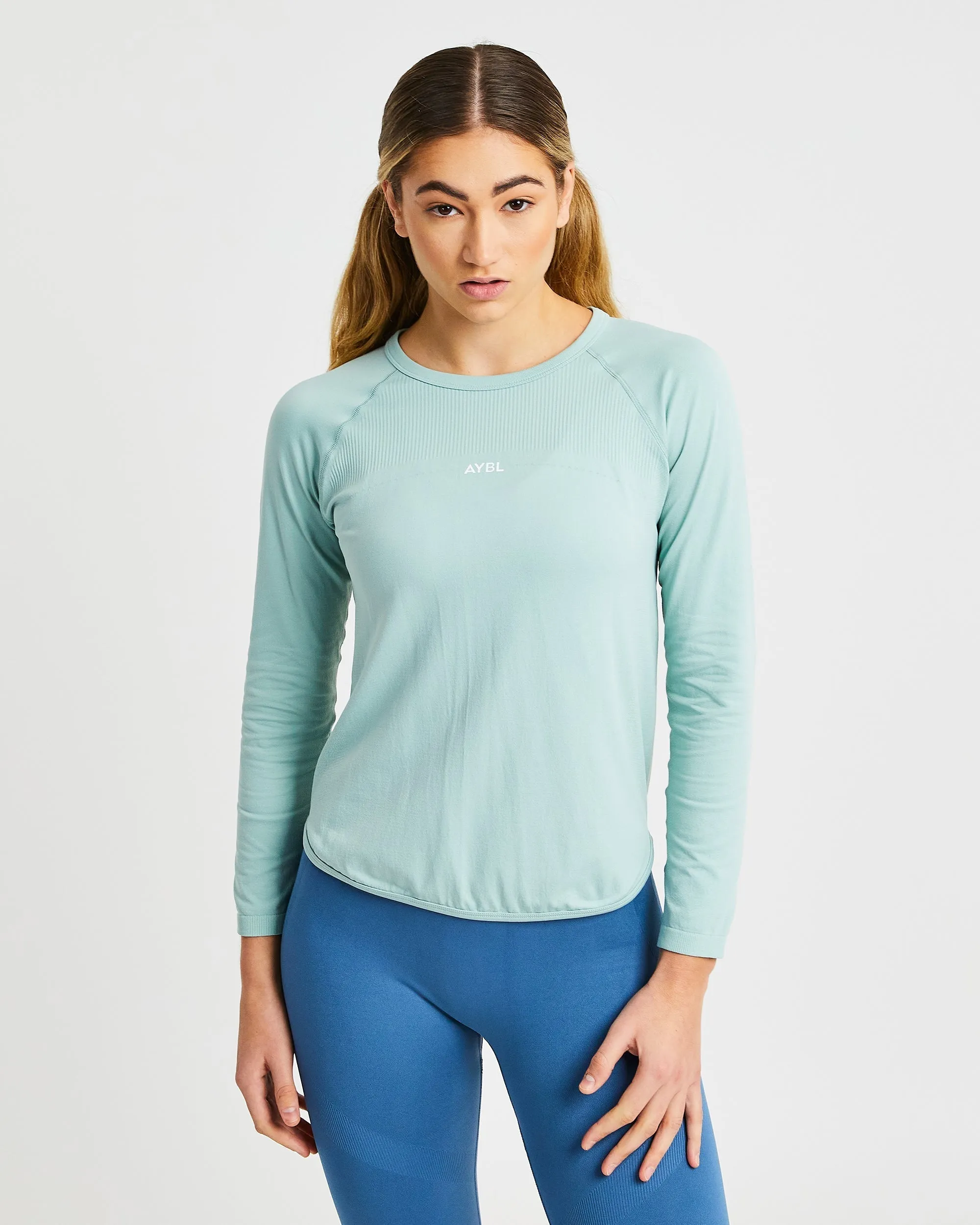 Reform Seamless Long Sleeve T Shirt - Sage Green