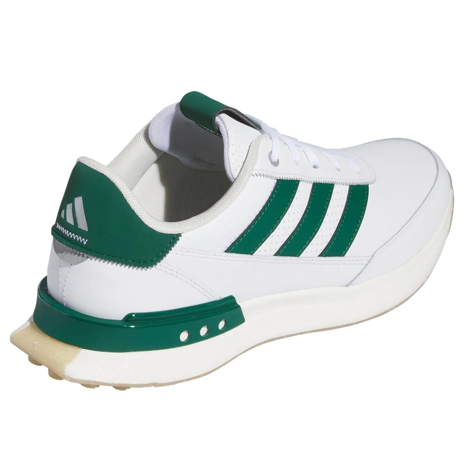 S2G Spikeless Leather 24 Golf Shoes White/Green/Gum - SS24