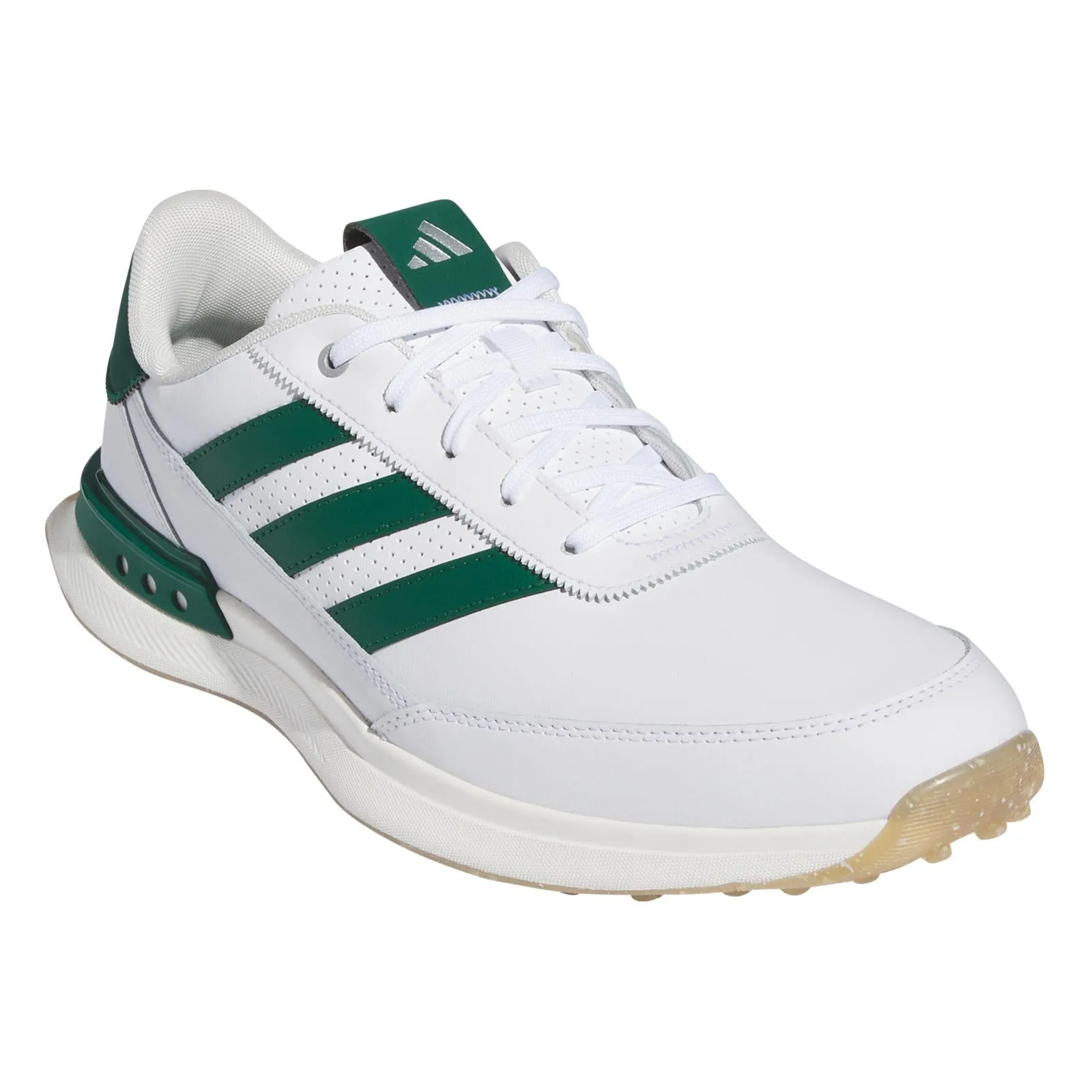 S2G Spikeless Leather 24 Golf Shoes White/Green/Gum - SS24