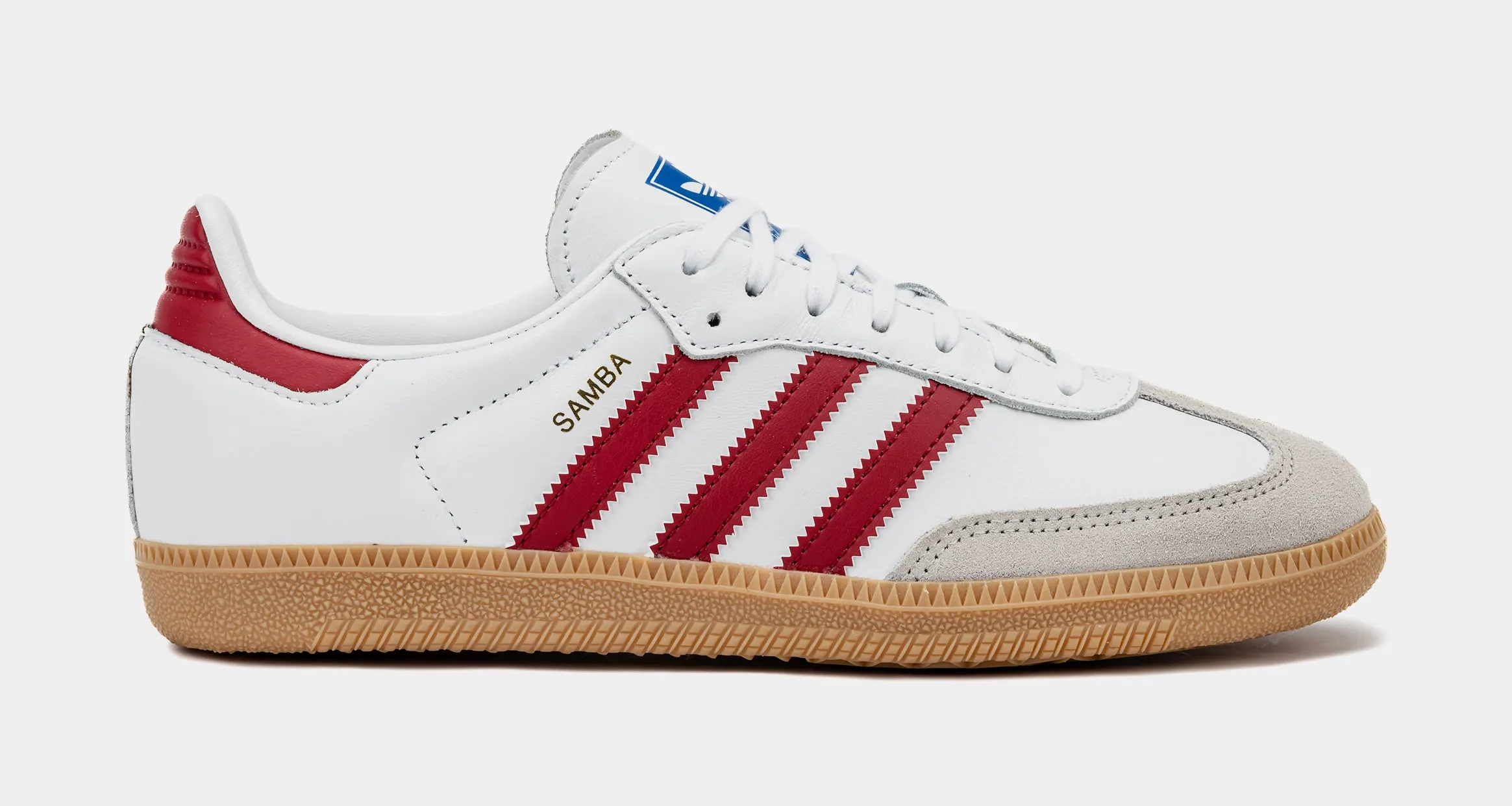 Samba OG Grade School Lifestyle Shoes (Cloud White/Collegiate Burgundy/Gum)