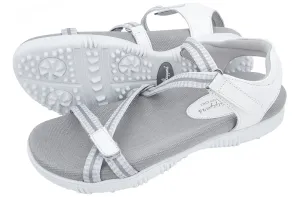 Sandbaggers: Women's Golf Sandals - Galia White