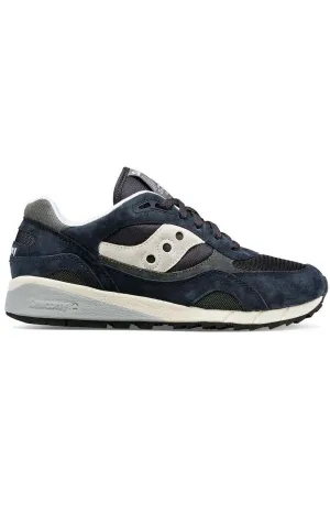 Saucony Shadow 6000 Retro Running Shoes - Navy and Grey