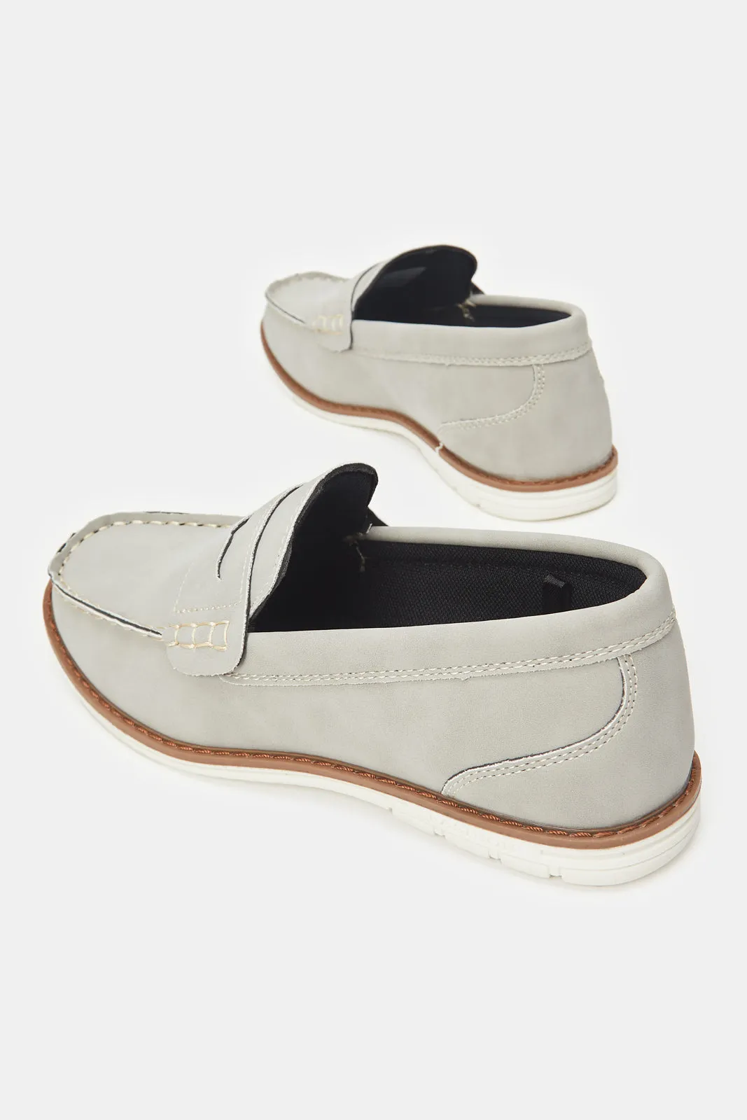 Senior Boys Grey Penny Loafer