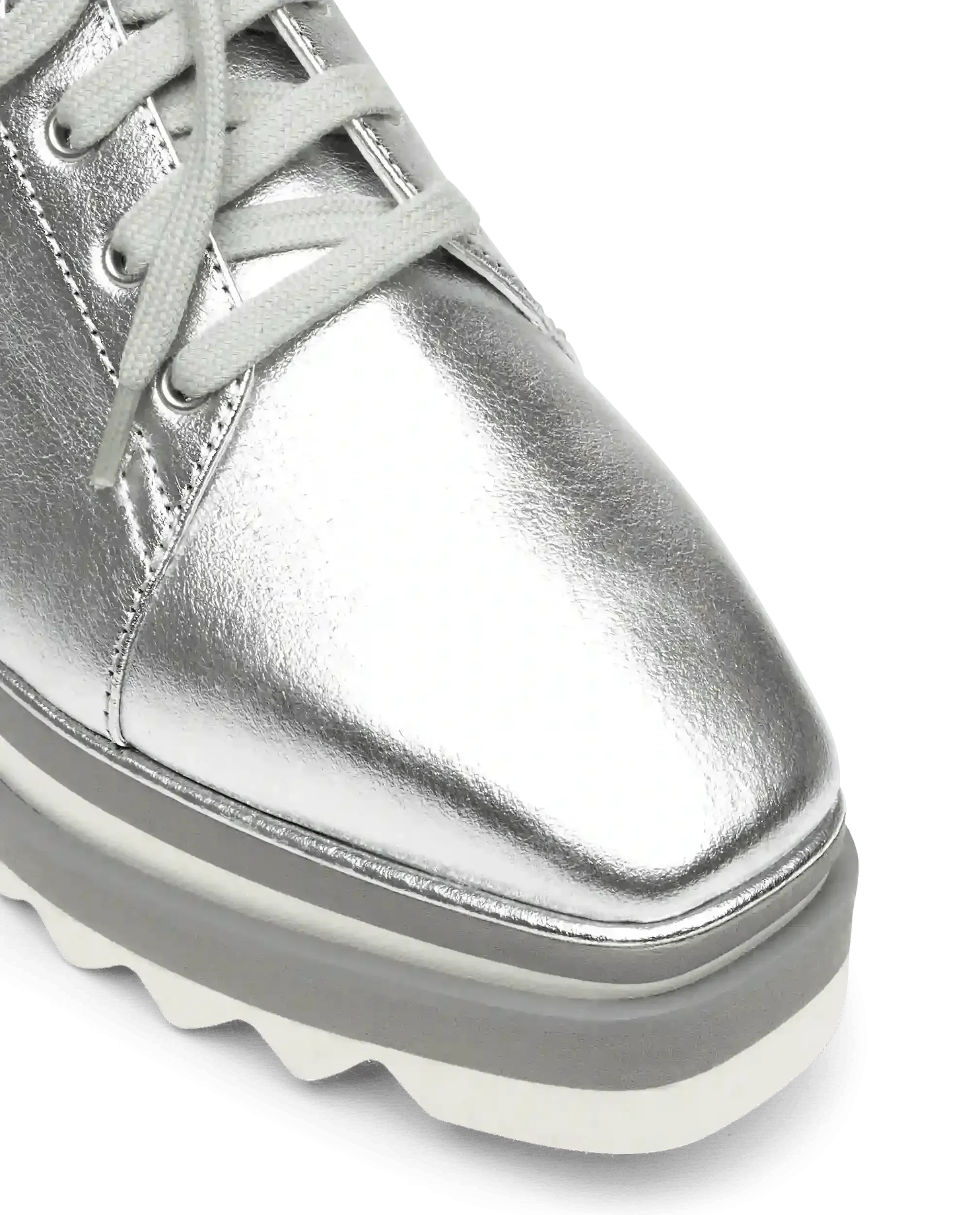 Silver Platform Sneakers