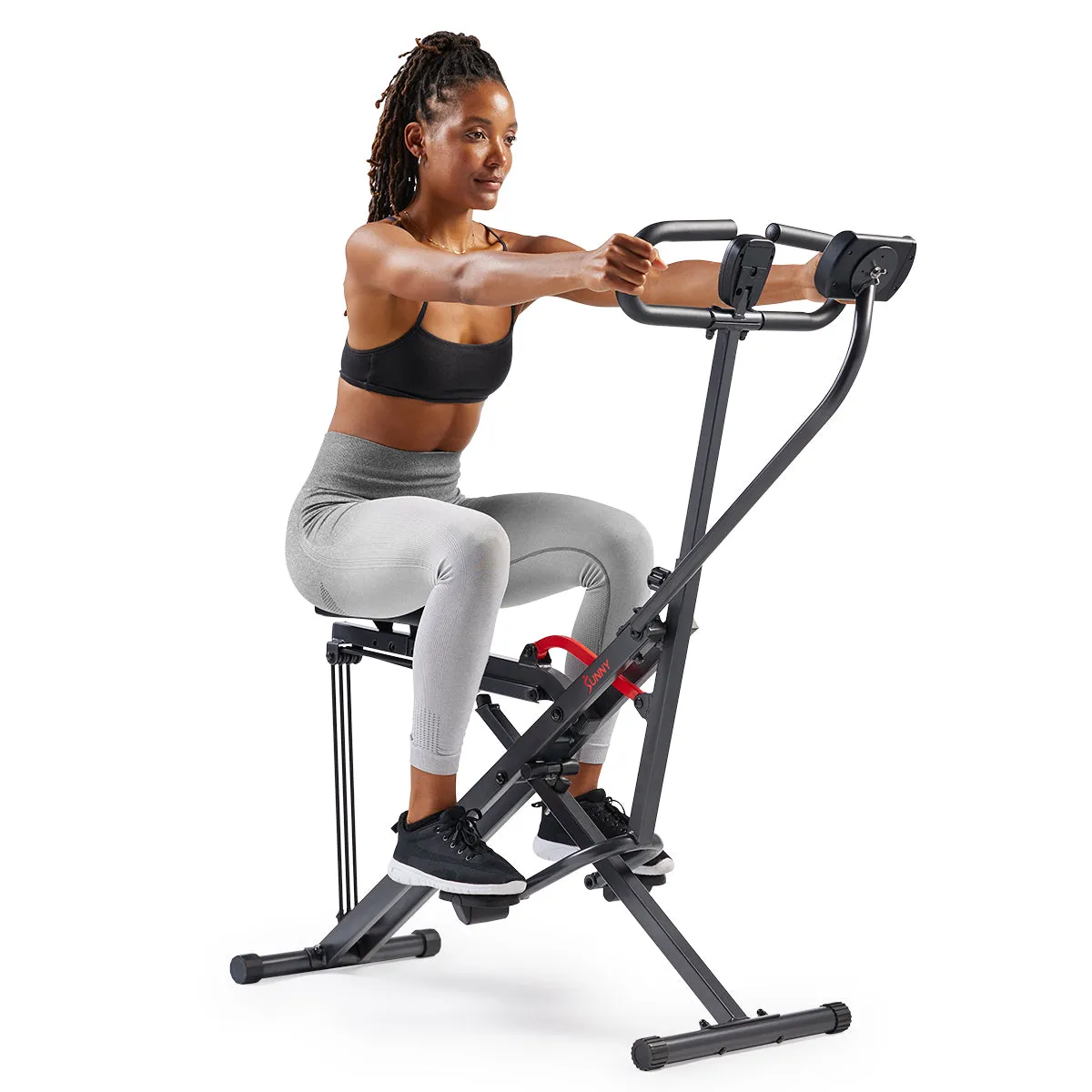 Smart Upright Row-N-Ride® Squat Assist Trainer Machine for Abs and Glute Workout