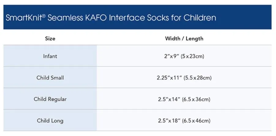 SmartKnit Seamless AFO & KAFO Interface Socks