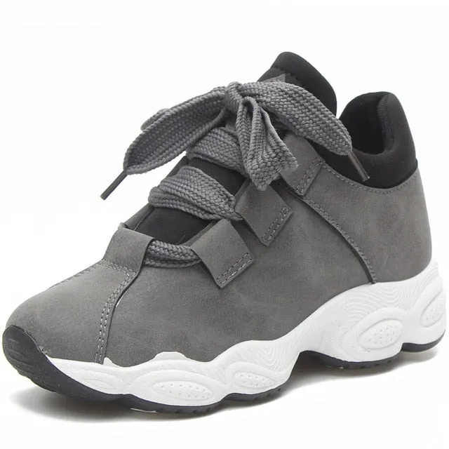 Sneakers Women Pig Suede Comfortable