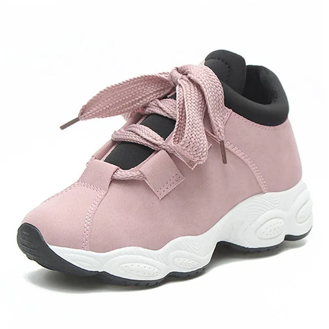 Sneakers Women Pig Suede Comfortable