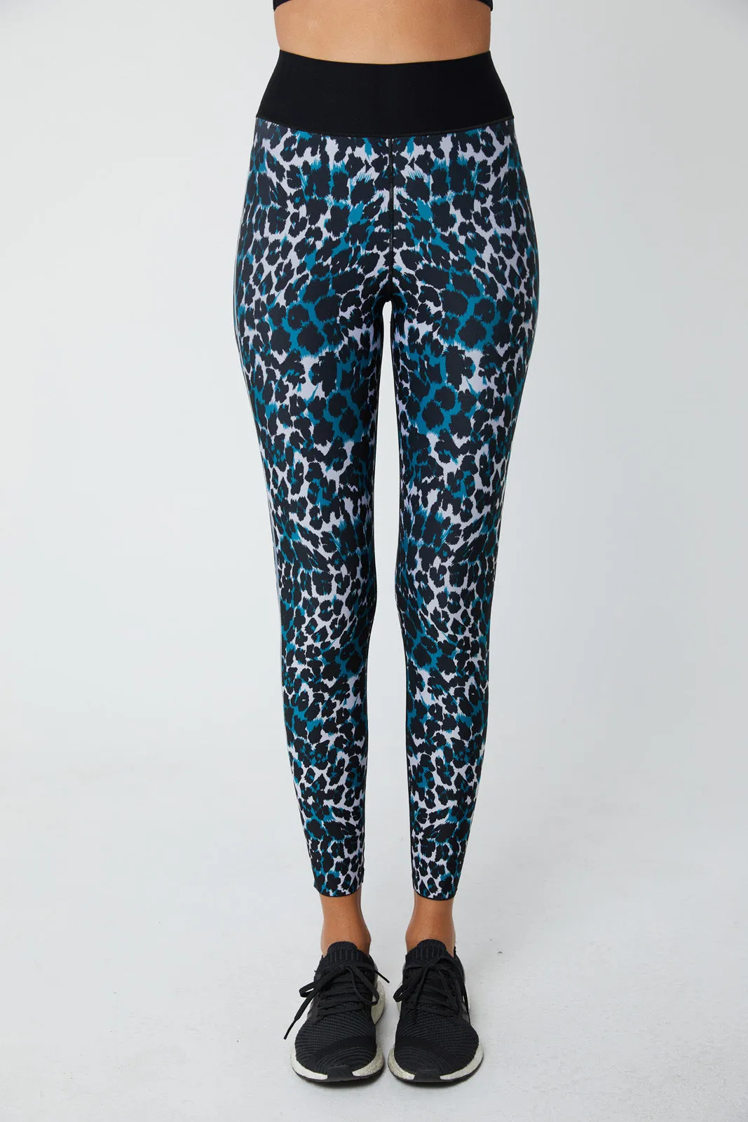 Snow Leopard Ultra High Legging, Aqua/Peacock