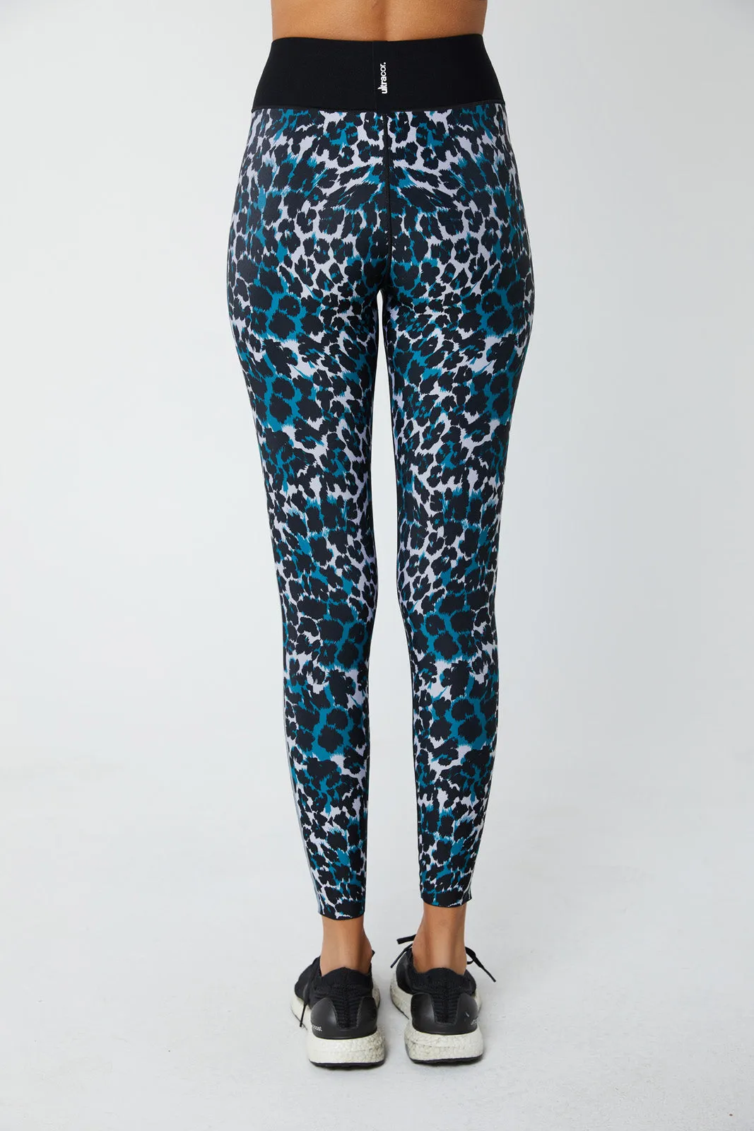 Snow Leopard Ultra High Legging, Aqua/Peacock