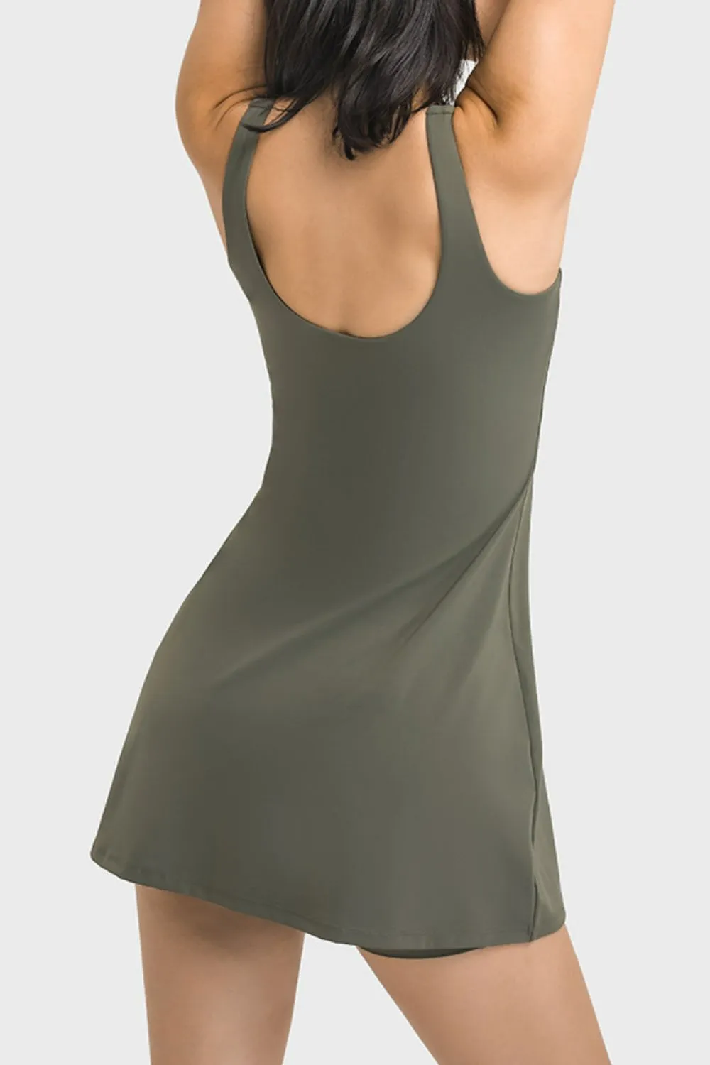 SQUARE NECK SPORTS CASUAL DRESS