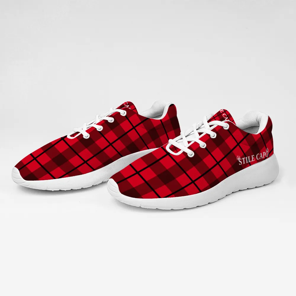 STILE CAPO QUEENS RED/BLK PLAID Ultra-light Breathable Slip-on Sneakers